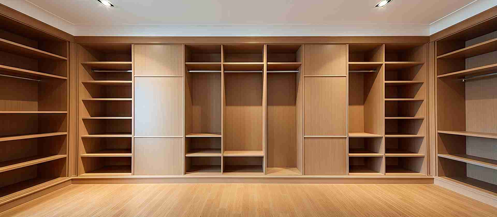 Custom-built fitted wardrobe with sliding doors in a modern bedroom in Romford, East London